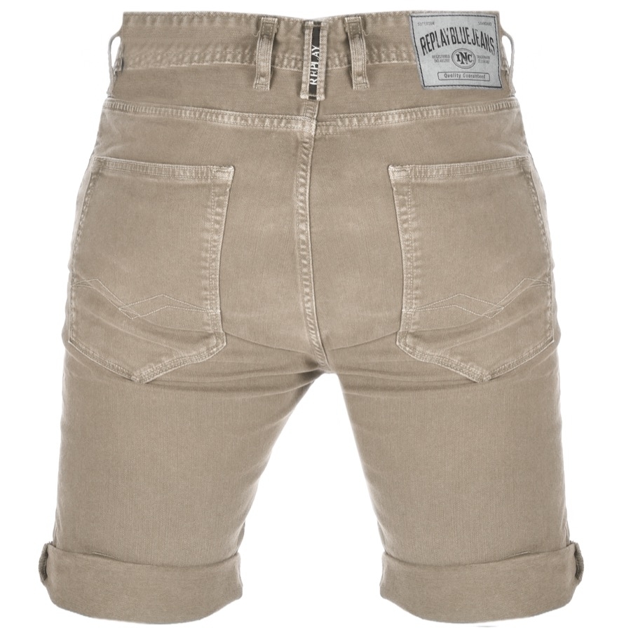 Replay RBJ 901 Denim Shorts Beige Mainline Menswear